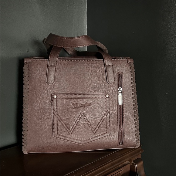 Wrangler Western Print Tote in Brown and Tan - Picture 3 of 3